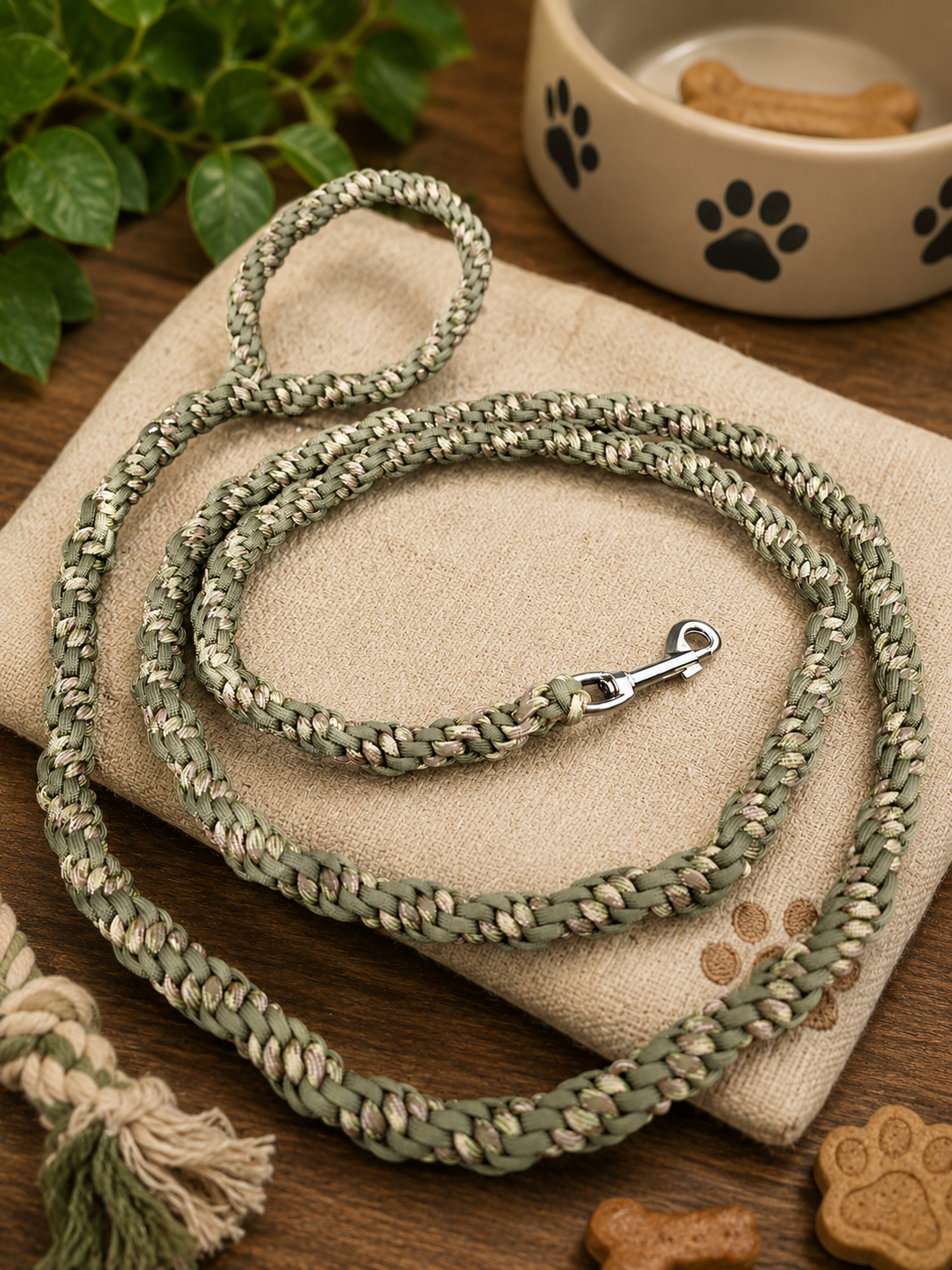 Handmade Camo Paracord Dog Leash