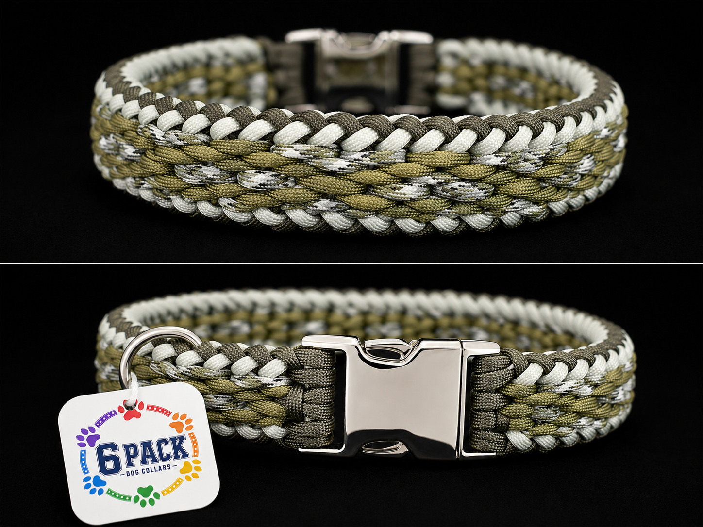 20" Handmade Khaki-ish Dog Collar