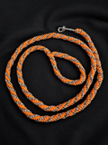 Handmade Orange, Black and Gray Paracord Dog Leash