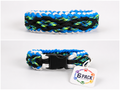 13" Back in Black & Blue Paracord Braided Dog Collar