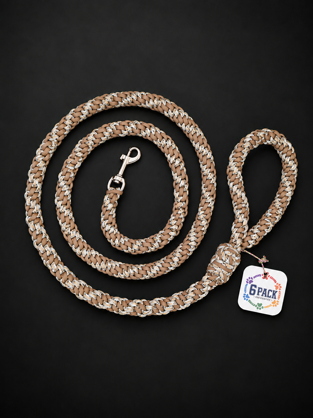 Handmade Desert Sand Paracord Dog Leash