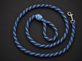 Blue/Gray Handmade Paracord Dog Leash