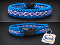 19" Purple/Teal Sanctified Handmade Paracord Dog Collar
