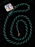 Handmade Back in Black & Blue Paracord Dog Leash
