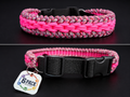 Handmade Adjustable Pink/Gray Dog Collar